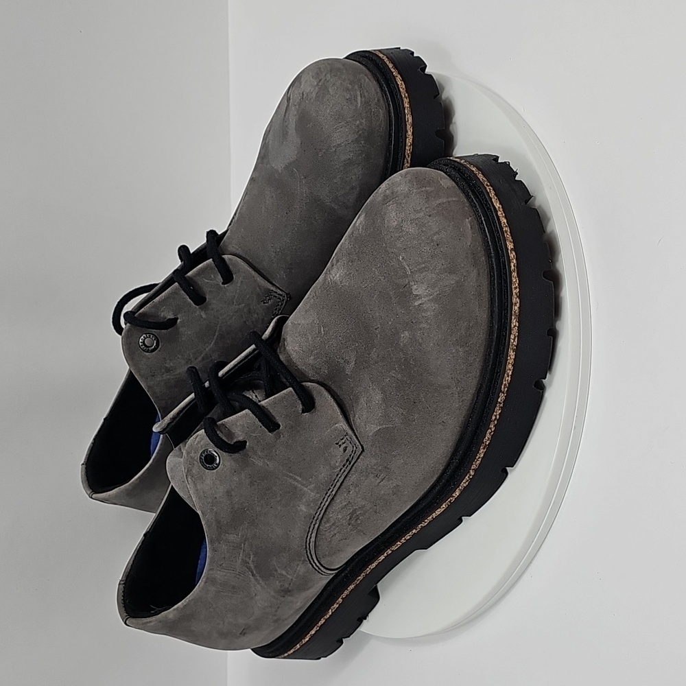 NIB Birkenstock Highwood Lace Low 44 Regular Fit Graphite Gray Nubuck Leather - Picture 2 of 12